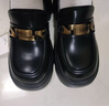 拉夏貝爾女鞋樂(lè )福鞋女新款英倫風(fēng)小皮鞋一腳蹬懶人單鞋女-RR003 啞黑 38 曬單實(shí)拍圖