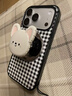 PopSockets【黑夜浪漫·手機殼】泡泡騷手機支架氣囊伸縮防摔手機殼黑白棋盤(pán)iPhone 17/16 Pro Max手機保護套 黑白棋盤(pán) iPhone 17 Pro 曬單實(shí)拍圖
