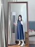 麒貝麒貝孕婦連衣裙2026新款牛仔裙春裝孕媽高級不顯懷洋氣大碼孕婦裝 牛仔藍連衣裙 M 曬單實(shí)拍圖