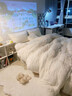 公主風(fēng)珊瑚絨床上四件套水貂絨雙面毛絨夾棉床裙款冬季白色加厚 水貂絨夾棉米白 2.0m寬床(被套200*230)四件套 曬單實(shí)拍圖