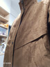 馬登工裝美式復古麂皮絨感獵裝教練夾克美拉德短款拼接翻毛皮外套男春 咖色 S 曬單實(shí)拍圖