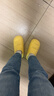 冬季棉拖鞋防水情侶家居棉鞋保暖韓版卡通EVA棉拖鞋拖鞋室內防滑 黃色 36-37 曬單實(shí)拍圖