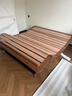 菠蘿斑馬智能床實(shí)木雙人主臥【無(wú)床頭 黑胡桃色】硬糖+黑繃帶 1.8*2m 曬單實(shí)拍圖