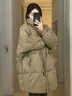 FSHE棉服女2025年新款冬季韓系立領(lǐng)蝙蝠袖中長(cháng)款寬松顯瘦面包棉衣女 卡其色長(cháng)款 S 曬單實(shí)拍圖