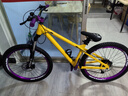 WHITETIP CLOVER三葉草-獵狐27.5寸8速AM鋁合金鎖死避震前叉油剎山地自行車(chē) 檸檬黃 8速 26英寸 標配黑胎 曬單實(shí)拍圖