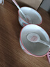 釉下彩可愛(ài)卡通碗碟套裝家用高顏值陶瓷碗筷盤(pán)餐具 2碗2勺 4件套 曬單實(shí)拍圖