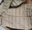 鴨鴨（YAYA）佟麗婭同款輕薄羽絨服女新款冬季短款圓領(lǐng)內膽修身時(shí)尚薄外套男 米白色【女款無(wú)領(lǐng)】 M 曬單實(shí)拍圖