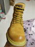 駱駝（CAMEL）增高工裝靴男經(jīng)典厚底馬丁靴男 L14W307636 黃色 40 曬單實(shí)拍圖