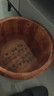 川柏香實(shí)木泡腳桶木桶洗腳盆木桶家用足浴桶泡腳木質(zhì)香柏木碳化木制腳盆 30cm 【高溫碳化穴位按摩】+艾草60包 曬單實(shí)拍圖