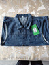 大碼休閑牛仔馬甲秋季新款牛仔寬松百搭無(wú)袖背心休閑刺繡馬夾坎肩 藍色 L 曬單實(shí)拍圖