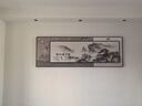 墨派 新中式客廳裝飾畫(huà)沙發(fā)背景墻壁畫(huà)現代簡(jiǎn)約大氣橫幅山水疊加畫(huà) 家和萬(wàn)事興 A款 大幅200*70+小幅160*50晶瓷 曬單實(shí)拍圖