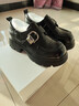 百麗（Belle）張凌赫推薦黑巧樂(lè )福鞋女商場(chǎng)款牛皮厚底jk鞋E1Z1DCM5 黑色 38 曬單實(shí)拍圖