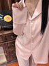 Virginia's Dreams真絲睡衣女生日禮物春秋新款長(cháng)袖純色桑蠶絲家居服禮盒套裝送閨蜜 淺粉【長(cháng)袖長(cháng)褲】 楊冪綜藝同款 M 【100-120斤】 曬單實(shí)拍圖