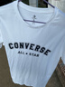 匡威（Converse）男女Chuck Taylor SEASONAL短袖T恤UCJ640-001 白色 M 曬單實(shí)拍圖