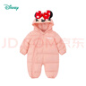 迪士尼(Disney)童裝 男女童羽絨連體寶外出哈衣連帽爬服 淺粉 73cm 曬單實(shí)拍圖