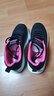 貴人鳥(niǎo)跑步鞋女秋季新款皮面透氣輕便減震運動(dòng)鞋女學(xué)生軟底舒適防滑女鞋 黑色/玫粉 37 曬單實(shí)拍圖