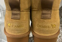 駱駝（CAMEL）懶人毛毛鞋雪地靴女反絨增高厚底冬季保暖靴 L23W275056 駝色 37 曬單實(shí)拍圖