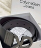 Calvin KleinJeans男士真皮禮盒雙面ck金屬字母帶頭牛皮腰帶節日禮盒HC551H19 003-太空黑 95cm 曬單實(shí)拍圖