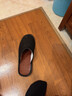 范米尼 真皮拖鞋包頭室內居家春秋男士女式老人大碼家居牛皮涼拖鞋防滑 518【黑色】 27適合40-41碼[內長(cháng)25.5厘米] 曬單實(shí)拍圖