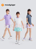 moodytiger女童polo衫防曬速干夏季兒童短袖T恤吸汗高彈修身簡(jiǎn)約戶(hù)外運動(dòng)衣 曬單實(shí)拍圖