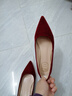 浪莎（LangSha）平底秀禾服婚鞋女中式婚禮新娘鞋2025年秋新款紅色主婚鞋孕婦可穿 酒紅色 38 曬單實(shí)拍圖
