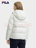 FILA 斐樂(lè )官方女士羽絨服時(shí)尚休閑簡(jiǎn)約基礎連帽外套 云菇白-WT M (165) 84A 曬單實(shí)拍圖