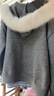 妙奕嘉奶fufu毛領(lǐng)連帽開(kāi)衫毛衣外套女士冬季外穿厚毛衣針織衫女裝上衣 韓系寬松大毛領(lǐng)開(kāi)衫外套【灰色】 均碼 （建議80-130斤） 曬單實(shí)拍圖