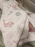 愛(ài)貝迪拉嬰兒睡袋春秋冬竹棉恒溫寶寶兒童防踢被包腿睡衣防踢被薄棉S碼粉 曬單實(shí)拍圖