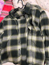 優(yōu)衣庫男女裝法蘭絨格子襯衫/長袖襯衣休閑百搭470188 478928 470188/53草綠色 L 曬單實(shí)拍圖