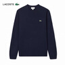 LACOSTE法國鱷魚(yú)男裝時(shí)尚休閑日常百搭粗梳羊毛圓領(lǐng)套頭毛衣|AH2916 166/藏青色 S 3 曬單實(shí)拍圖