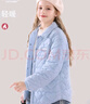 Hello Kitty女童外套秋冬裝洋氣兒童休閑棉服大童保暖棉襖外穿G055霧藍色150 曬單實(shí)拍圖