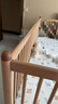 全友家居兒童拼接床實(shí)木嬰兒床帶加高護欄加延邊原木風(fēng)寶寶床KS 曬單實(shí)拍圖