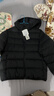優(yōu)衣庫童裝男童女童高級輕型羽絨連帽外套帽子可拆卸471377 09 黑色 150 曬單實(shí)拍圖