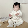 湯尼倍兒寶寶夾棉套裝保暖兩件套秋冬季高腰護肚嬰兒棉衣褲家居服 米色【400#適宜溫度:15-20℃】 90 cm 曬單實(shí)拍圖