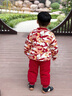 班喜迪男童套裝冬裝新款寶寶嬰兒周歲禮服兒童秋冬季夾棉拜年衣服小童裝 紅色 90 曬單實(shí)拍圖
