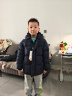 保姆鵝 兒童羽絨服短款連帽聚暖童裝男女童防風(fēng)御寒加厚外套冬[NG2860] 炭黑 140 曬單實拍圖