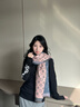 MITHAOL KUSC圍巾女保暖披肩女生2025新款女士圍脖輕奢生日禮物送老婆 粉色【可代寫(xiě)賀卡】 曬單實(shí)拍圖