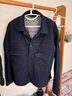優(yōu)衣庫男裝女裝牛仔茄克/水洗產(chǎn)品外套夾克休閑481345 68 深藍色 XL 曬單實(shí)拍圖