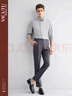威可多（VICUTU）男士西褲商務(wù)修身羊毛直筒長(cháng)褲通勤百搭深灰185/96A 曬單實(shí)拍圖
