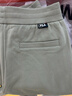 FILA 斐樂情侶款男女長褲25秋冬季新款休閑寬松收口運動褲子加絨保暖 綠卡其色-DK M 170/80A/M 曬單實拍圖