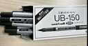 uni三菱【熱門(mén)商品】 uni-ball EYE黑色中性筆0.5mm簽字筆商務(wù)直液式水筆學(xué)生考試筆套裝 UB-150 10支 曬單實(shí)拍圖