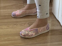 內聯(lián)升布鞋女手工千層底女鞋春季新款躍龍門(mén)魚(yú)繡花平底休閑鞋漢服8693A 粉色 39 曬單實(shí)拍圖