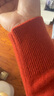 恒源祥100%純羊毛衫女圓領(lǐng)針織開(kāi)衫2025新款秋冬中年媽媽裝毛衣外套上衣 橘色 L 115碼(適合116- 135斤) 曬單實(shí)拍圖