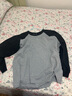 優(yōu)衣庫男裝女裝寬松插肩袖T恤/休閑長(cháng)袖上衣25秋冬新款484016 09 黑色 2XL /185/112C 曬單實(shí)拍圖