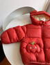 巴拉巴拉童裝兒童羽絨服寶寶男女童2025冬裝新款嬰兒外套保暖上衣泡芙羽絨 紅色小南瓜61003-白鴨絨 100 （充絨量81g 適合2-3歲） 曬單實(shí)拍圖