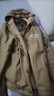 JEEP SPIRIT羊羔絨外套男短款寬松保暖連帽工裝棉服休閑冬季加絨加厚棉衣 卡其色 L 140斤左右 曬單實(shí)拍圖