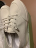 百田森厚底小白鞋女春季免系帶輕便百搭時(shí)尚休閑板鞋薄款 米白色 40 曬單實(shí)拍圖
