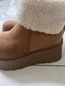 啄木鳥(niǎo)厚底增高雪地靴女2025新款冬季加絨保暖毛毛短靴時(shí)尚丑萌大頭棉鞋 駝色【加絨加厚】 37 (235mm) 曬單實(shí)拍圖