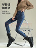自由系小腳加絨牛仔褲女2025秋季新款小黑褲高腰顯瘦彈力修身鉛筆緊身褲 曬單實(shí)拍圖