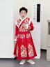雀棲枝兒童漢服男童秋冬季套裝武俠風(fēng)中國風(fēng)女童2025少爺古裝演出服童裝 鯉魚(yú)躍龍門(mén)（衣服＋腰繩） 120 曬單實(shí)拍圖